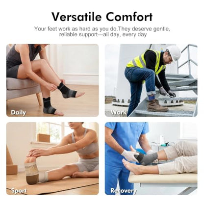 PAPLUS 6 Pairs Compression Socks Women & Men for Plantar Fasciitis Relief - color: Black(6 Pairs), size: X-Large (6 Pair)