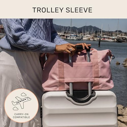 Jadyn Lola Travel Bag, Weekender/Overnight Duffel, Gym Tote Bag for Women, Men - color: Pink Blush