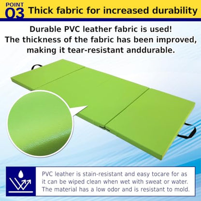 KaRaDaStyle Gymnastics Mat Folding Stretch Mats 71"x31"x2" Exercise Muscle Training Children Play Horizontal Bar Mat Yoga Sports Soundproof Home Use - color: Purple/4-fold