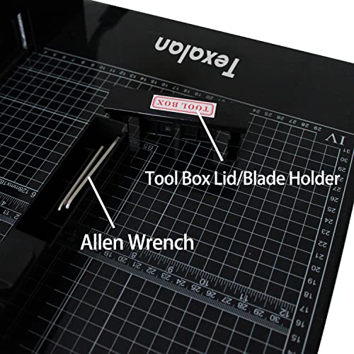 Heavy Duty Guillotine Paper Cutter - 400 Sheets Capacity, A4 12" Stack Paper Trimmer, Steel Base, Black - size: A4-12'' PAPER CUTTER