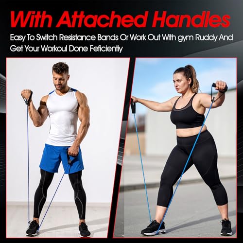 5PCS Resistance Band with Handle Exercise Pull Up Band for Men Women