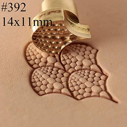 DandS ltd Leather Stamp Tool Kit, Dragon Scale, Professional Steel Craft Tool for Leatherworking, Embossing, Carving & Stamping Leather Projects, Belts & DIY Projects Compatible with Mallet #392KIT - color: Dragon Scale Kit