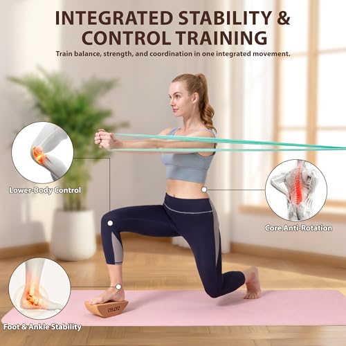 Half Moon Cork Yoga Blocks, 2 Pack Balance Trainer