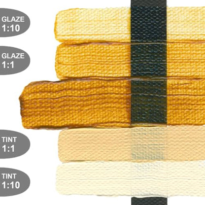GOLDEN Heavy Body Acrylics, Transparent Yellow Iron Oxide, 2 fl. oz. Tube | Artist grade acrylic paint with rich pigment load and a thick body that retains texture and toolmarks.