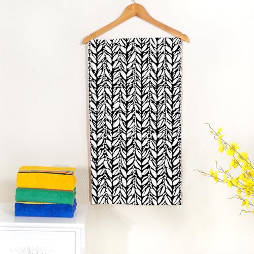Herringbone Abtract Hand Towel White Sketch Face Towels Suit Travel Sports Pool Swimming Bath Camping Spa Gym Yoga,15x30 Inch - color: Herringbone Abtract