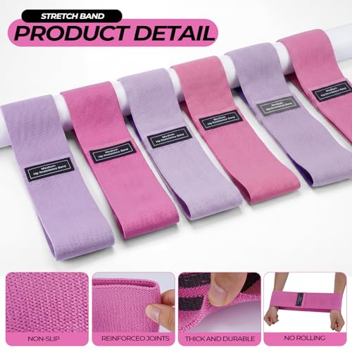 Seenelling 18 Pcs Pilates Ring and Ball Bulk Home Pilate Kit - color: Pink, Purple