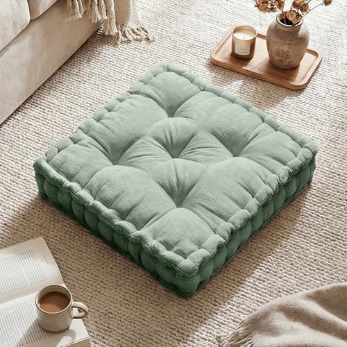Intelligent Design Floor Pillow Meditation Cushion, 20x20 Desert Sage - color: Desert Sage