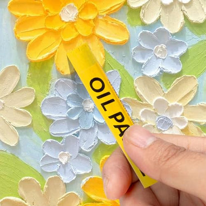 Oil Pastels 48 Colors with Extra 4 White, Soft Crayons, Art Supplies | Soft Oil Pastels, Creamy Texture for Smooth Drawing, Blending, Layering, Shading, Gift for Artists, Hobbyists and Beginners