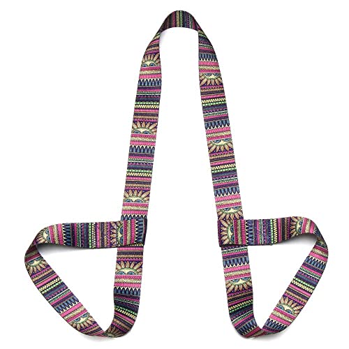 Adjustable Yoga Mat Carry Strap Multicolor Fitness Sling for Sports Equipment - color: Colorful