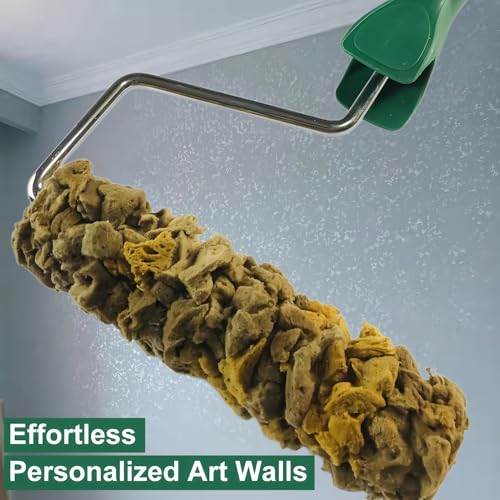Natural Sea Sponge for Painting, 6" Texture Paint Decorative Roller | Natural Sea Sponge, Texture Paint Roller, Vivid Wall Texture, Ideal for DIY & Professional Decorative Ceiling & Wall Painting - style: XG-3880