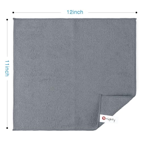 Orighty Microfiber Cleaning Cloth, Cleaning Rags, 12 Pack, 12x11 in, Grey - color: Grey, size: 12 Pack