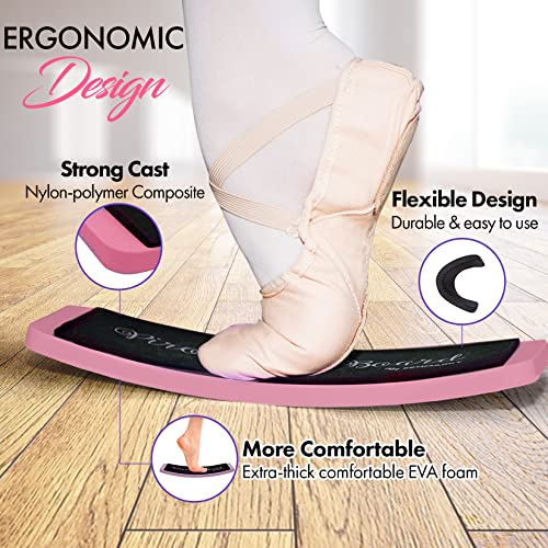 Zenmarkt Turning Board for Dancers, Cheerleaders, Gymnasts, Ice Skaters - color: Bright Pink