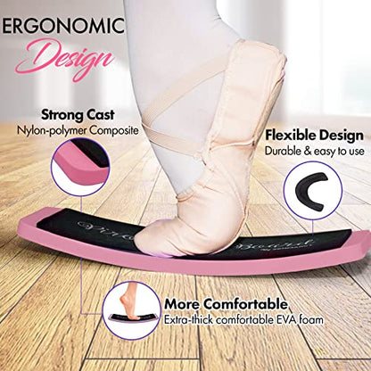 Zenmarkt Turning Board for Dancers, Cheerleaders, Gymnasts, Ice Skaters - color: Bright Pink