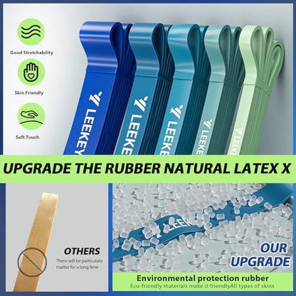 LEEKEY Resistance Bands for Pull Up Assist, Exercise & Workout Bands Set - color: 5-125LBS DARK BLUE