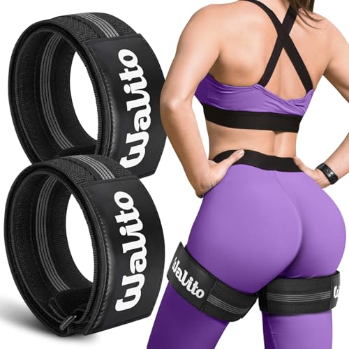 BFR Booty Bands for Women Glutes - Blood Flow Restriction Bands with Weekly Plan for Legs, Butt & Hip Building, Occlusion Bands for Workouts, Best Fabric Bands for Squat Butt & Thigh - color: Black Bands