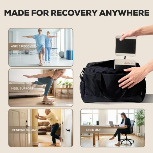 Single Leg Balance Board Wooden Foot Strengthener Trainer for Sprained Ankle and Achilles Tendon, Stability Training Plantar Fasciitis Relief, Stronger Ankles & Better Balance in 10 Minutes Daily