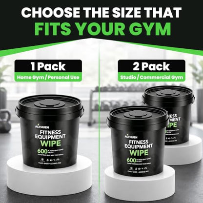 Gym Equipment Wipes, 1200 Count Yoga Mat Cleaner Wipes