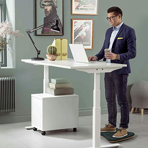 Yes4All Wobble Balance Board for Standing Desk/Anti-Fatigue Office Foam Pad - Standing Desk Mats, Rocker Board, Office Accessories, Wobble Board With Massage Ball - style: Standard Ver
