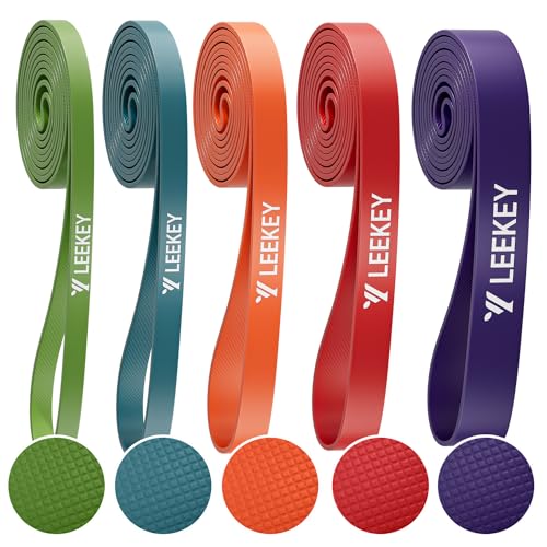 LEEKEY Resistance Bands for Pull Up Assist, Exercise & Workout Bands Set - color: 5-125LB Candy Color