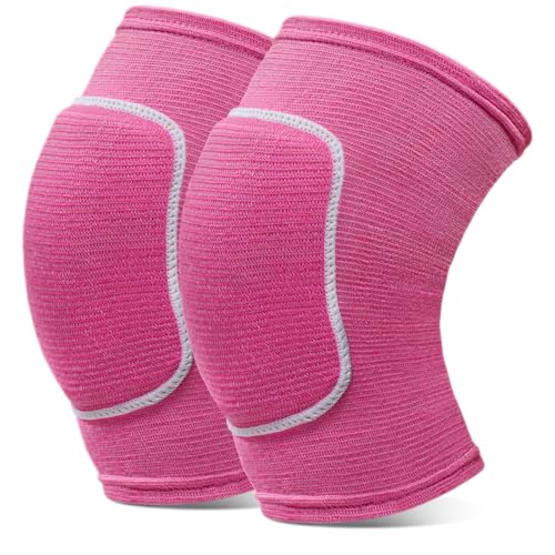 Volleyball Knee Pads knee brace for Women Kids Girls，Soft and Breathable Knee Pads for Volleyball, Dancing, Football, Yoga, Basketball, and Skating - Protective Knee Pads for Adults and Kids (Pink, Medium) - color: Pink, size: Medium