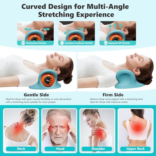 Neck Massager 3 in 1 Portable Massager with Heat & Comfortable Stretching