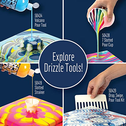 FolkArt Drizzle Tool Set, 3 Pack Slotted Strainer Tool Set Perfect for Fluid Paint Pouring Arts and Crafts Projects, 50419 - style: Slotted Strainer Tool