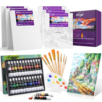 Painting Kit Paint Set for Kids | DRAWLEX Acrylic Paint Set for Kids Adults Paint Supplies Kit for Beginner Art Lovers