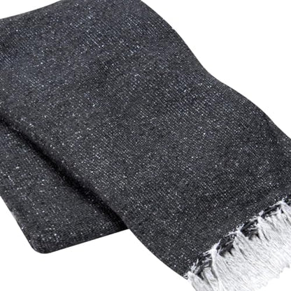 Cozumel Bulk Mexican Yoga Blanket, 10 Pack, Charcoal - color: Charcoal