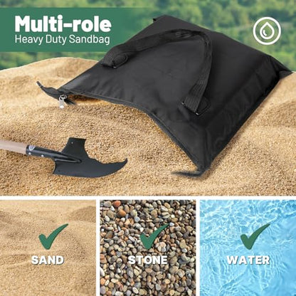 4 PCS Heavy Duty Sandbag Weight Set with 2 Waterproof Sandbags | & 2 Water Weight Bags for Photography Backdrop Stand, Tripod Weight, Tents, Tripod Wate Bag - size: 4 PCS