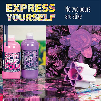 FolkArt Drizzle Open Pour Cup, Flower Pour Cup Perfect for Fluid Paint Pouring Arts and Crafts Projects, 50423 - style: Flower Pour Cup