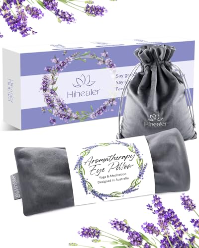 Hihealer Lavender Eye Pillow for Relaxation, Yoga, Sleep, Weighted Eye Mask - color: Grey