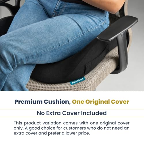 Office Chair Cushion for Back & Tailbone, Sciatica Pain Relief Pillow - color: Black