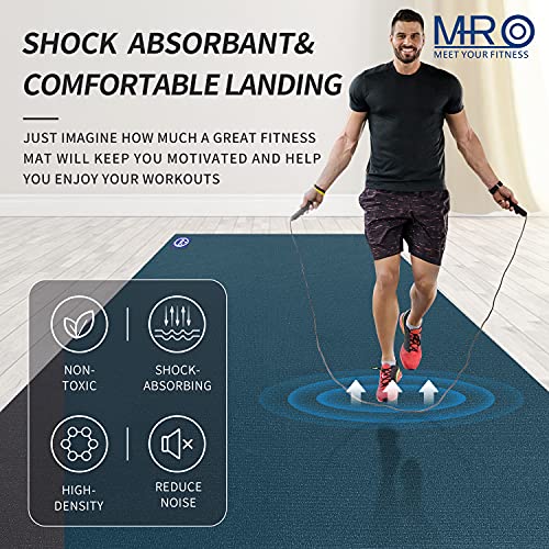 MRO Extra Large Exercise Mat 8'x4.5'/7'x4.5'/6'x4.5'(7mm) - color: blue, size: 8*4.5 FT