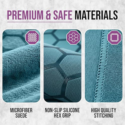Clever Yoga Hot Yoga Mat Towel – Non-Slip Grip for Hot Yoga, Sweat Absorbent, Honeycomb Silicone Grip, Stays Flat – Ideal for Pilates, Travel, Washable & Lightweight - Turquoise - color: Turquoise