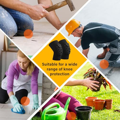 Haysandy 8 Pairs Knee Pads Bulk, Volleyball Breathable Knees Pads with Thick Sponge for Adult Youth Women Men Dancer Sport Training Workout Protector (Black,M Size) - size: Medium