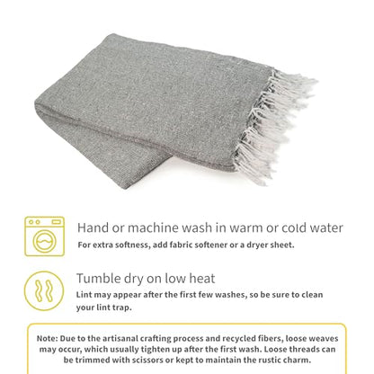 Cozumel Bulk Mexican Yoga Blanket, 10 Pack, Gray - color: Gray