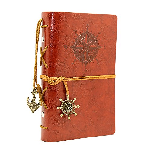 EvZ 7-Inch Refillable A6 Binder Notebook - Premium Vegan Leather Personal Planner, Eco-Friendly Journal with 6-Ring Loose-Leaf System for Writing, Business, and Creative Sketches, Red Brown - color: Red Brown, size: 7 Inches