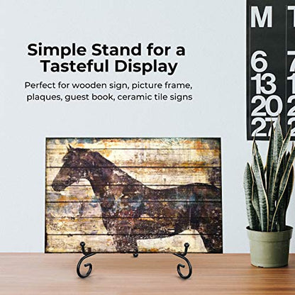 TR-LIFE 4 Pack Plate Stands for Display - 10 Inch Plate Holder Display Stand + Metal Easel Stand for Picture Frame, Decorative Plates, Book, Photo, Collectibles (4 Pack) - size: 10 Inch(4pcs)
