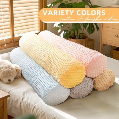 Extra Long Round Body Pillow 59 * 7.87“ Extra Soft Bolster Pillows for Bed with Removable Pillowcase,Yellow - color: Yellow, size: 59IN