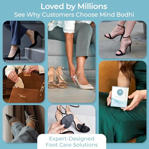 Mind Bodhi Ball of Foot Cushions for Women - 2 Pairs - Black Gel - color: Black