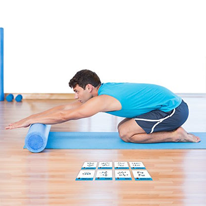 NewMe Fitness Foam Roller Workout Cards - 62 Jumbo Exercise Deck