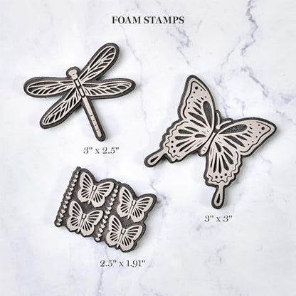 Martha Stewart, Flora and Fauna Stencils, Stamps, and Tools Kit, 13 pc - style: Flora & Fauna