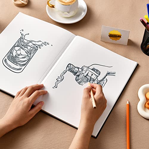 Hardcover Sketch Book, Sketchbook Drawing Pad,160GSM Thick Sketching Paper | Smooth, 46 Sheets/92 Pages, Acid-Free Art Paper, Micro-Perforated Pages, High Quality,Easy Tear Off, Sturdy Binding, 9" x 12"