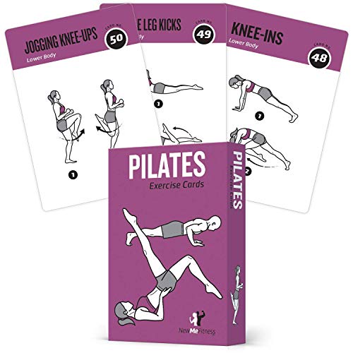 NewMe Fitness Pilates Workout Cards - 50 Card Exercise Deck - style: Pilates