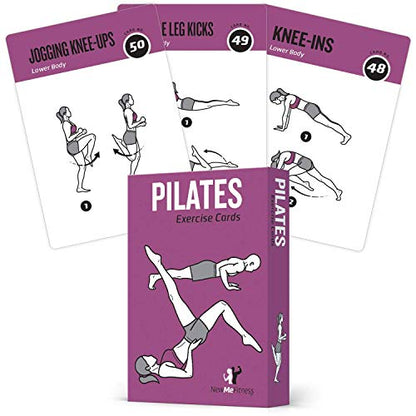 NewMe Fitness Pilates Workout Cards - 50 Card Exercise Deck - style: Pilates