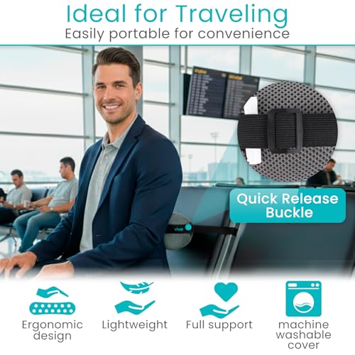 Vive Lumbar Roll Pillow for Lower Back Pain - Low Back Support Cushion - style: Soft