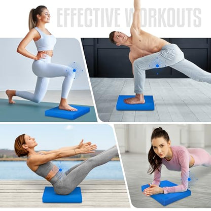 Yes4All Exercise Balance Pad, Non-Slip Foam Kneeling Pad - color: Blue - L - (15,5" x 13" x 2"), size: Large