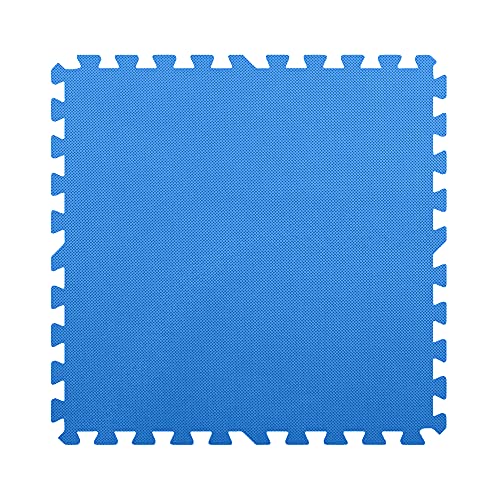 Flooring Inc's Puzzle Exercise Mats, EVA Foam Interlocking Floor Mats for Protective, Cushioned Workout Flooring for Home and Gym Equipment, Multiple Sizes & Colors - color: Blue, size: 1/2" Thick