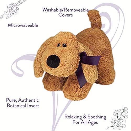 Sonoma Lavender 전자레인지 사용 가능한 아로마테라피 베개, Lucky the Puppy, 라벤더 향 - style: Lucky the Puppy - 라벤더