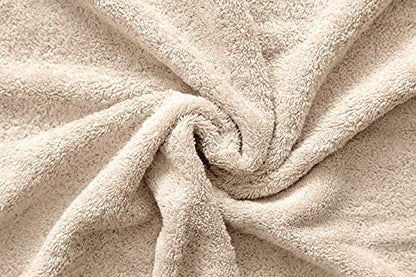 American Veteran 6 Piece Luxury Towel Set, 100% Cotton Turkish Towels - 2 Bath, 2 Hand, 2 Washcloths, Beige - color: Beige, size: XL 6PC